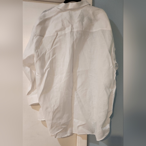 Women's Frank & Eileen Mackenzie OS White Button-down Shirt - Picture 5 of 8